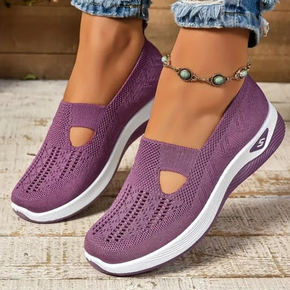 Zapatillas Mujer Sin Cordones Transpirables Suela Acolchada