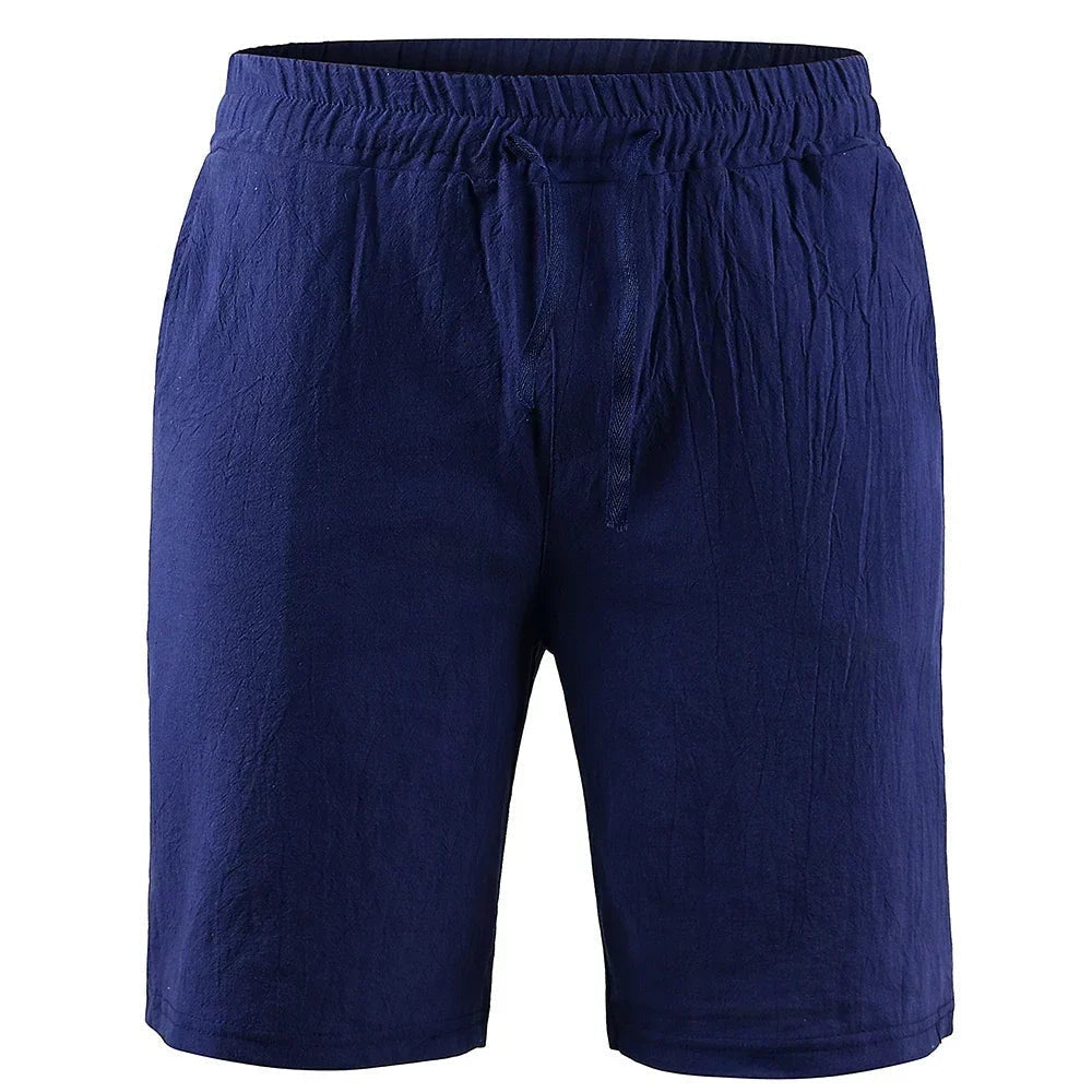 Bermudas Hombre Casual Algodón Cintura Elástica Cordón Ajustable