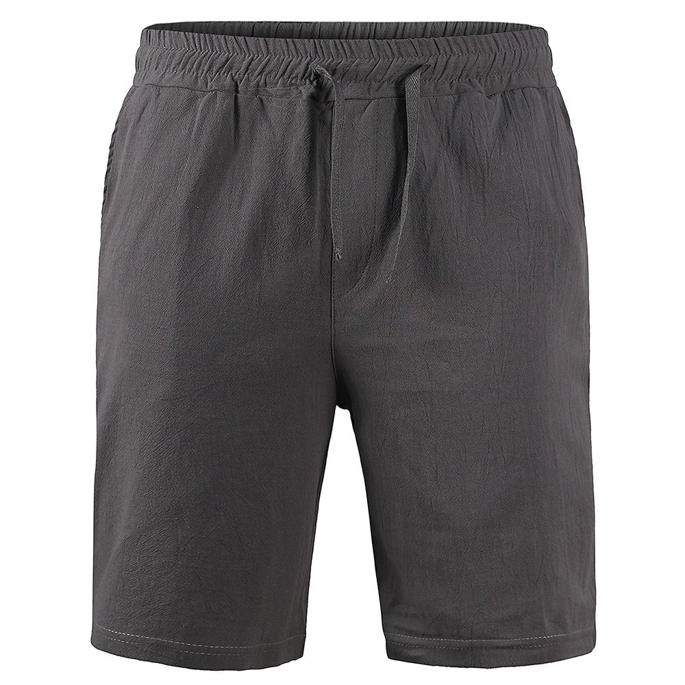 Bermudas Hombre Casual Algodón Cintura Elástica Cordón Ajustable