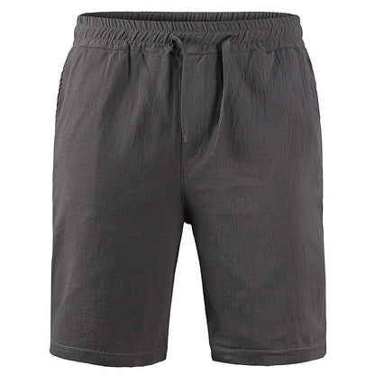 Bermudas Hombre Casual Algodón Cintura Elástica Cordón Ajustable