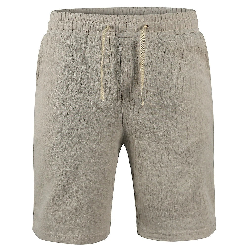 Bermudas Hombre Casual Algodón Cintura Elástica Cordón Ajustable