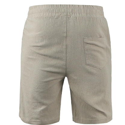Bermudas Hombre Casual Algodón Cintura Elástica Cordón Ajustable