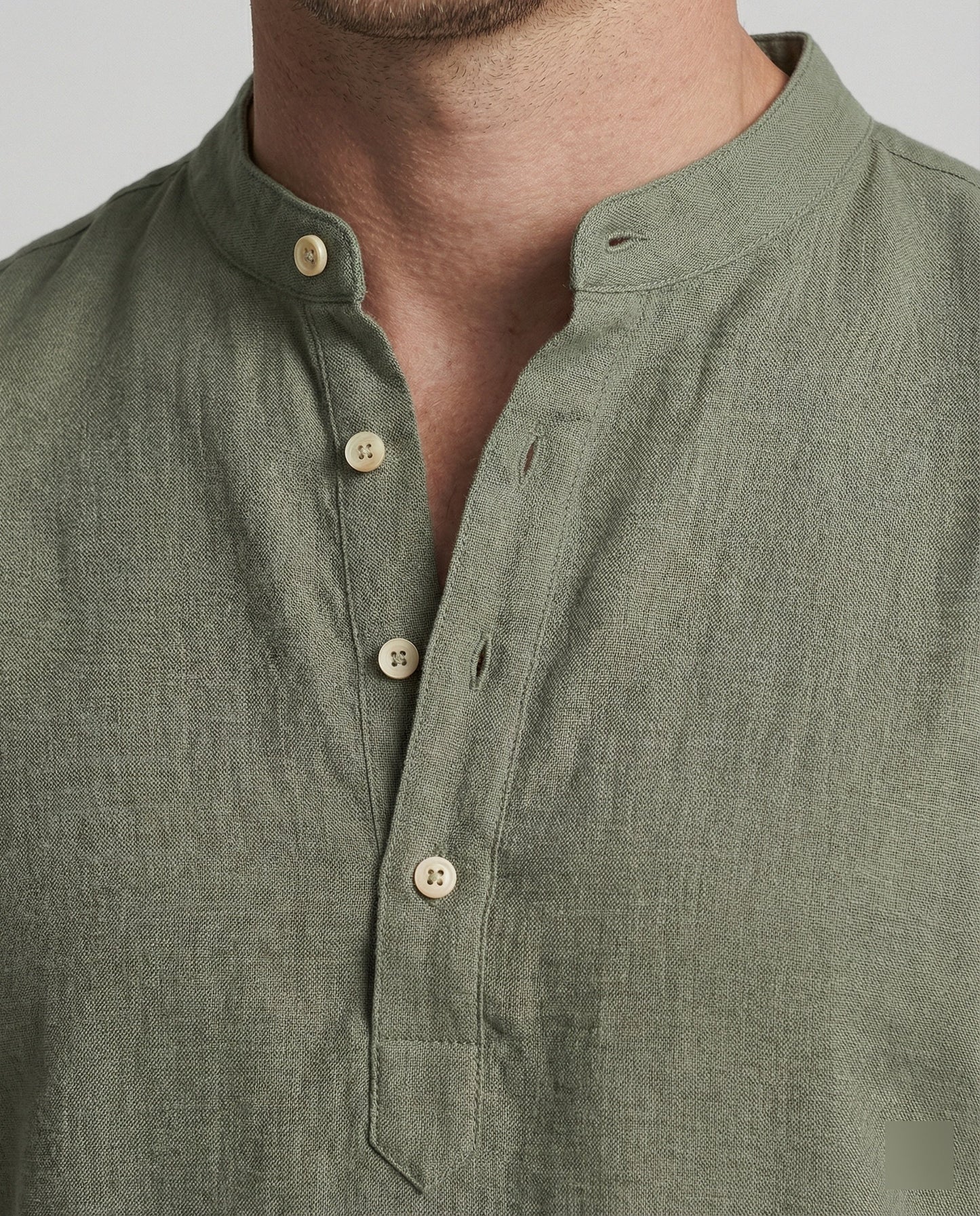 Polo Hombre Manga Corta Cuello Mao