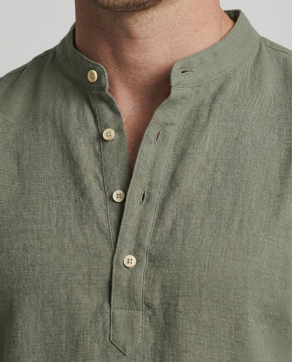 Polo Hombre Manga Corta Cuello Mao