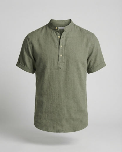 Polo Hombre Manga Corta Cuello Mao