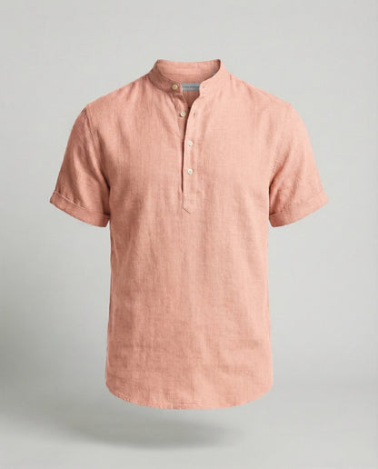 Polo Hombre Manga Corta Cuello Mao