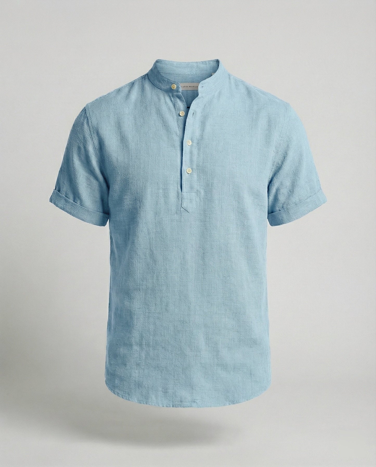 Polo Hombre Manga Corta Cuello Mao