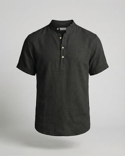 Polo Hombre Manga Corta Cuello Mao