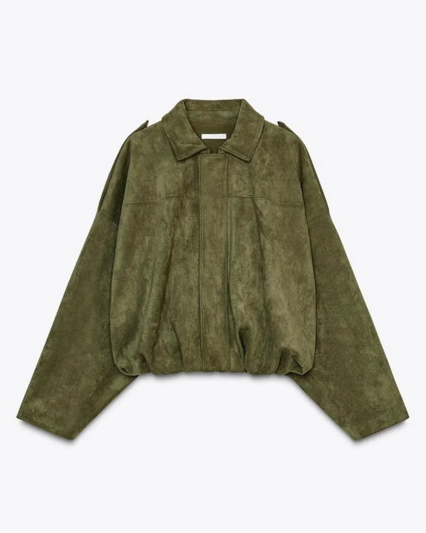 Chaqueta Mujer de Antelina con Cremallera Cuello Clasico Ajuste