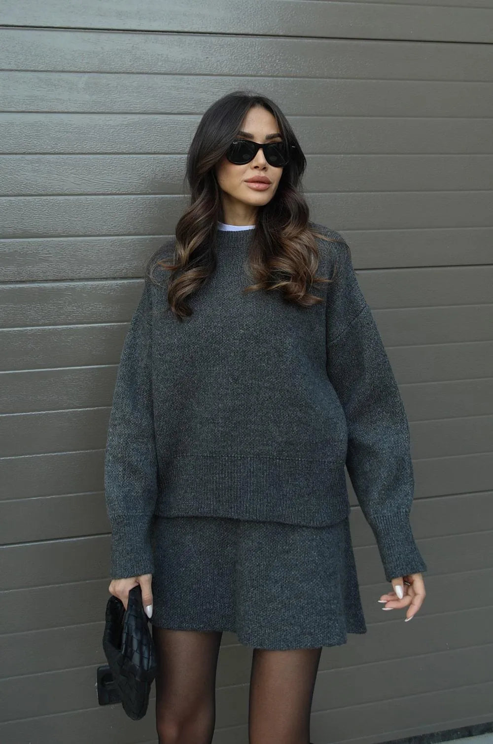 Conjunto Mujer de Punto Suave de Dos Piezas