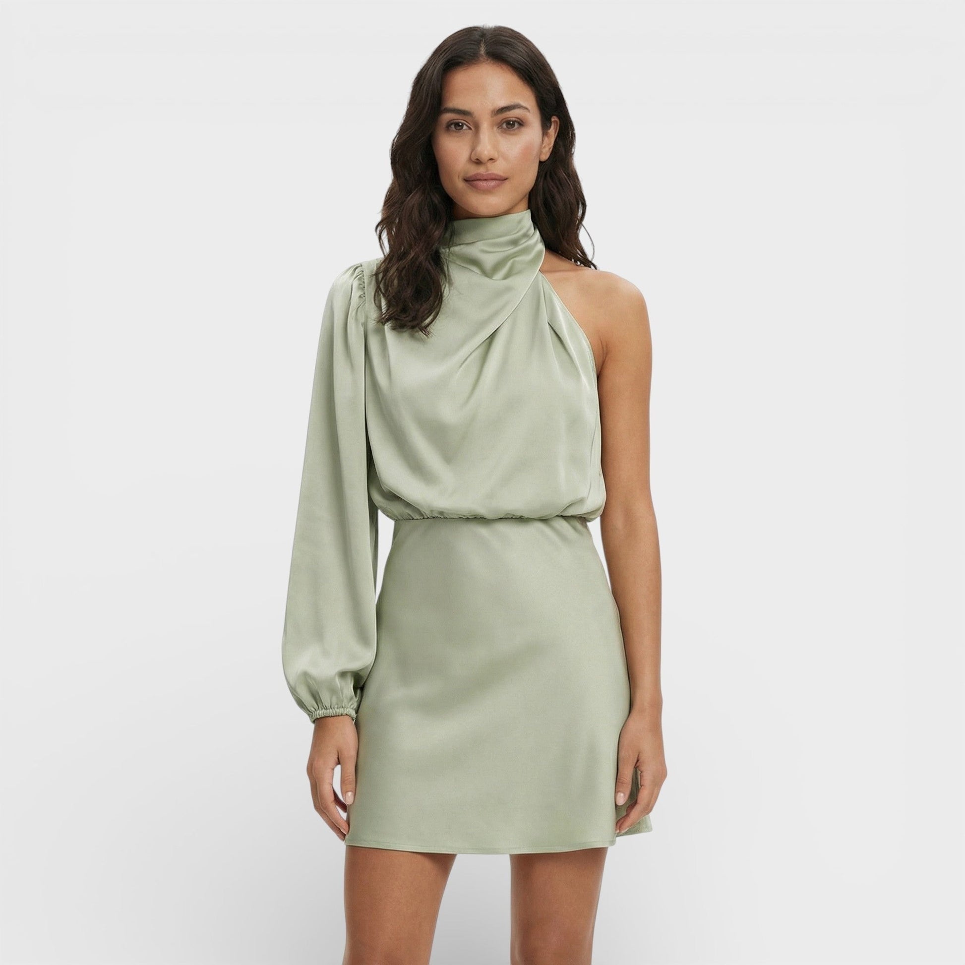 Vestido Corto Mujer Asimétrico Un Hombro - Mavetta