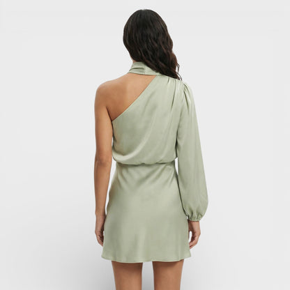 Vestido Corto Mujer Asimétrico Un Hombro