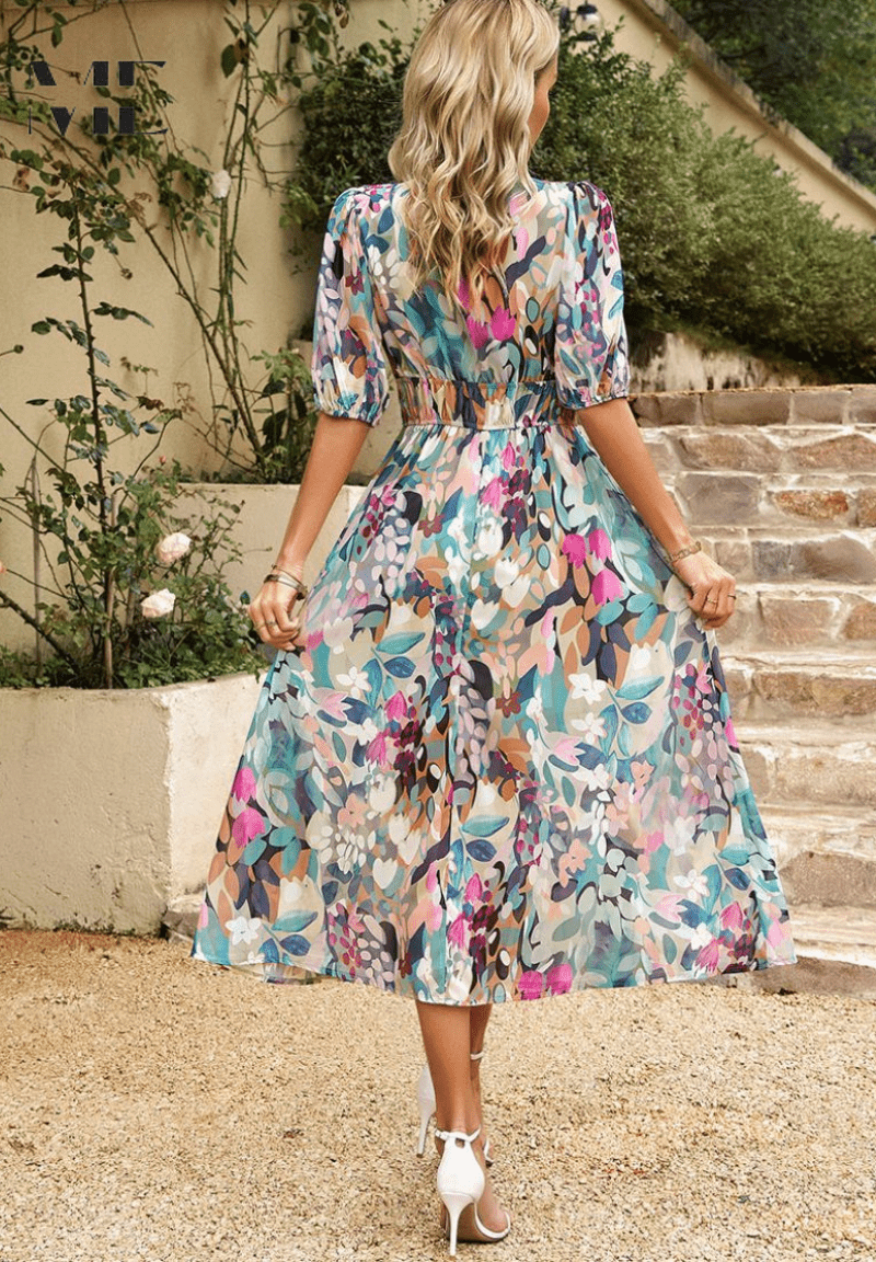 Vestido Mujer Ligero Sofisticado Corte Elegante Fiesta Oficina