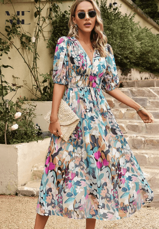 Vestido largo mujer cómodo versátil ajuste favorecedor - Mavetta