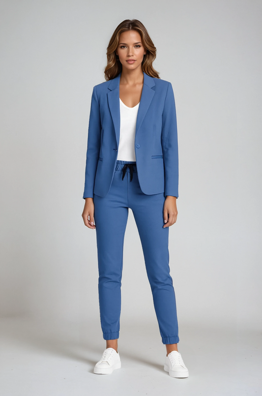 Conjunto Mujer Blazer y Pantalón Slim Fit Estilo Estructurado - Mavetta