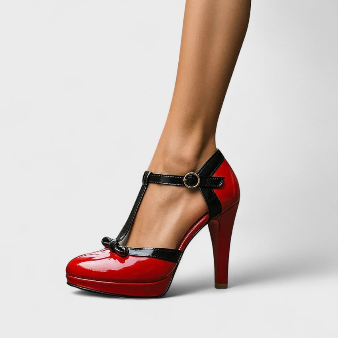 Tacones Mujer Plataforma Comoda Plantilla Ergonómica Correa Tobillo