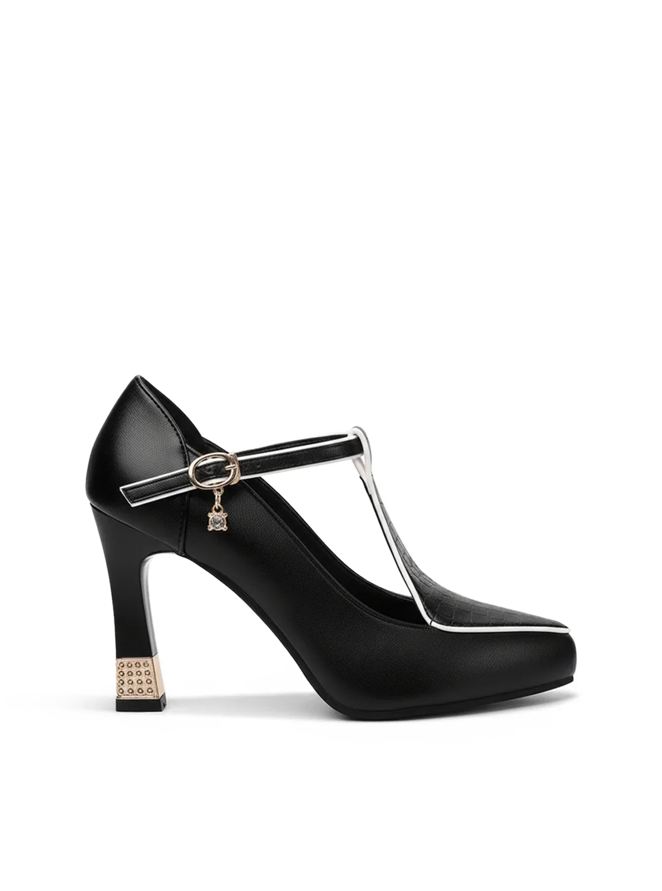 Zapatos Mujer Décolleté Piel T-Bar Elegante - Mavetta