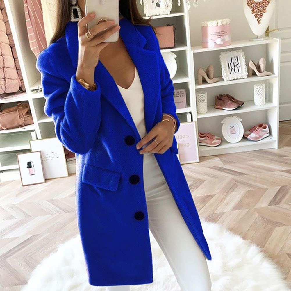 Blazer Mujer Largo Estructurado Doble Botonadura Solapa Clasica