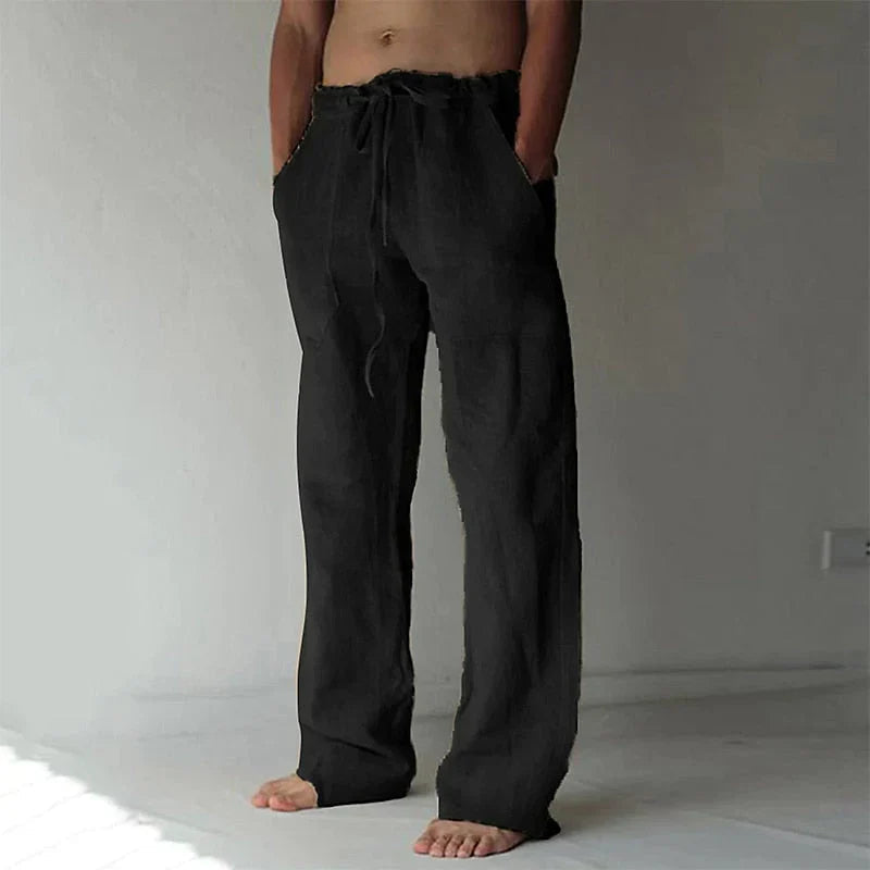 Pantalón hombre de algodón corte amplio cintura elástica - Mavetta