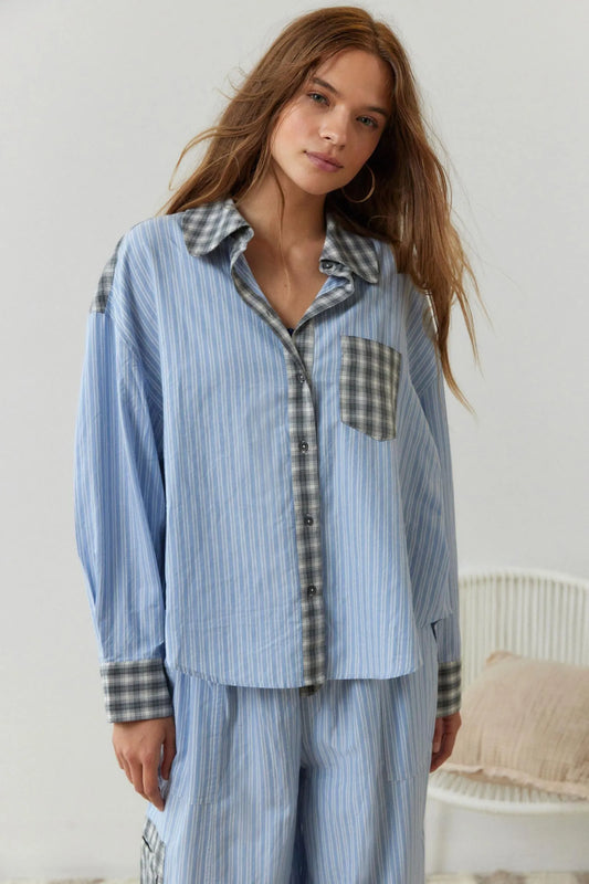 Pijama Mujer de Algodón Suave y Elástico Dos Piezas - Mavetta