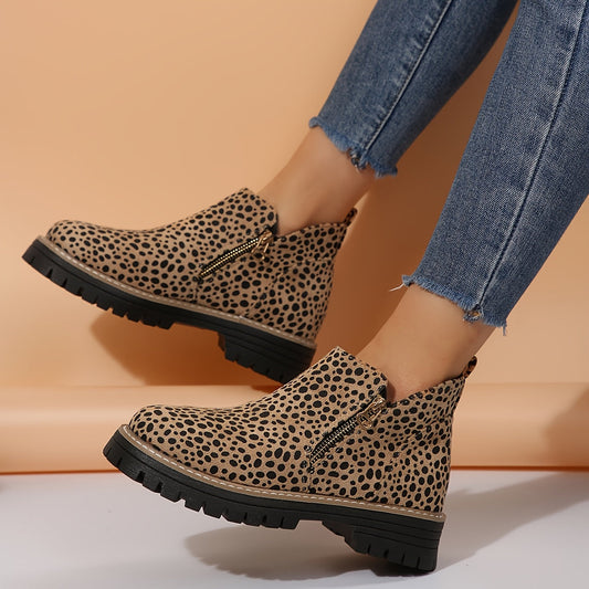 Botines Mujer Ortopédicos Suela Ergonómica Estampado Animal - Mavetta