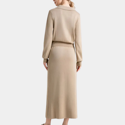Vestido camisero Mujer Largo Manga Larga Botones