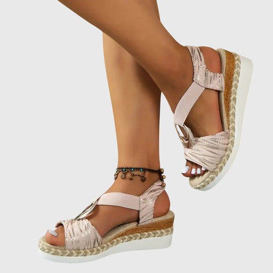 Sandalias Mujer con Cuña y Correa Ajustable - Mavetta