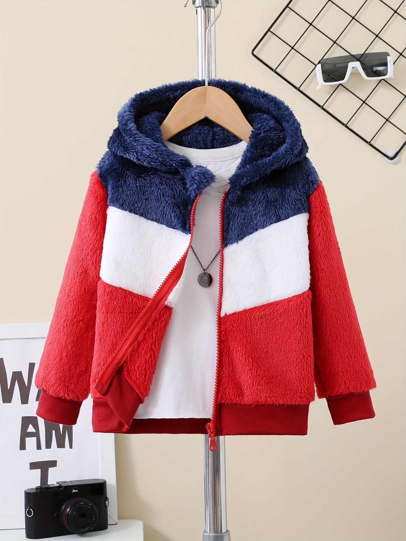Chaqueta Forro Polar Niño con Capucha y Cremallera