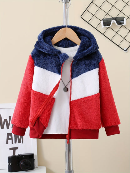 Chaqueta Forro Polar Niño con Capucha y Cremallera