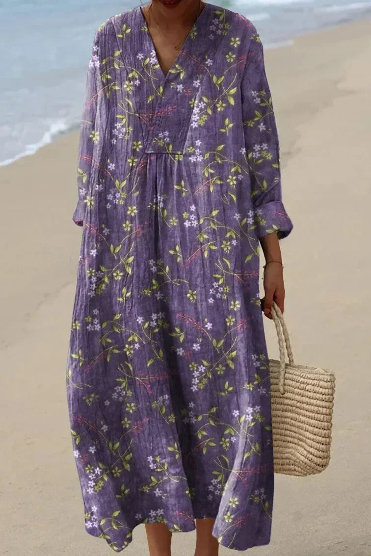 Vestido maxi mujer con patrón geométrico elegante para evento - Mavetta