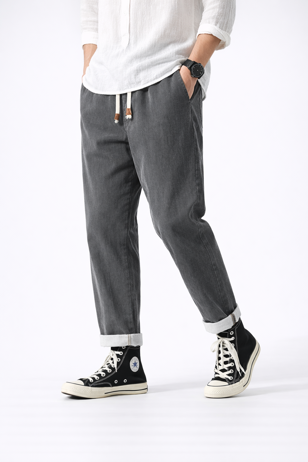 Pantalones Vaqueros Hombre Cómodos Ajuste Regular