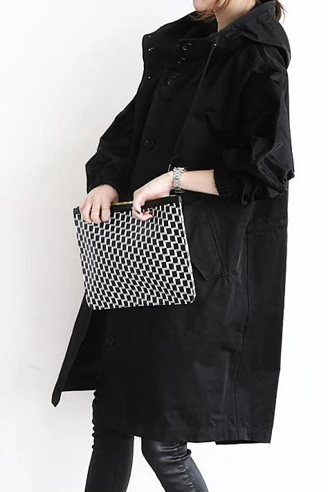 Gabardina Mujer Impermeable Oversize Largo Medio