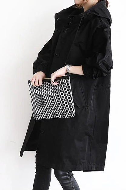 Gabardina Mujer Impermeable Oversize Largo Medio