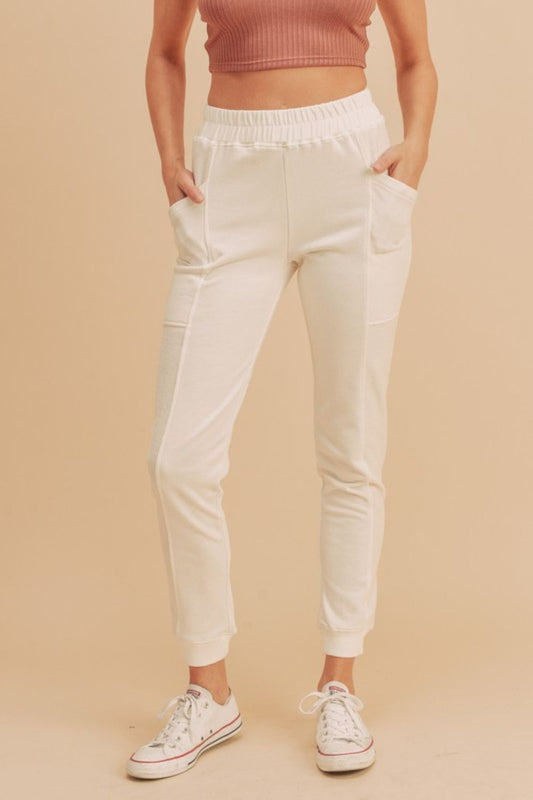 Pantalones Jogger Mujer Algodón Casual Cintura Elástica Bolsillos - Mavetta
