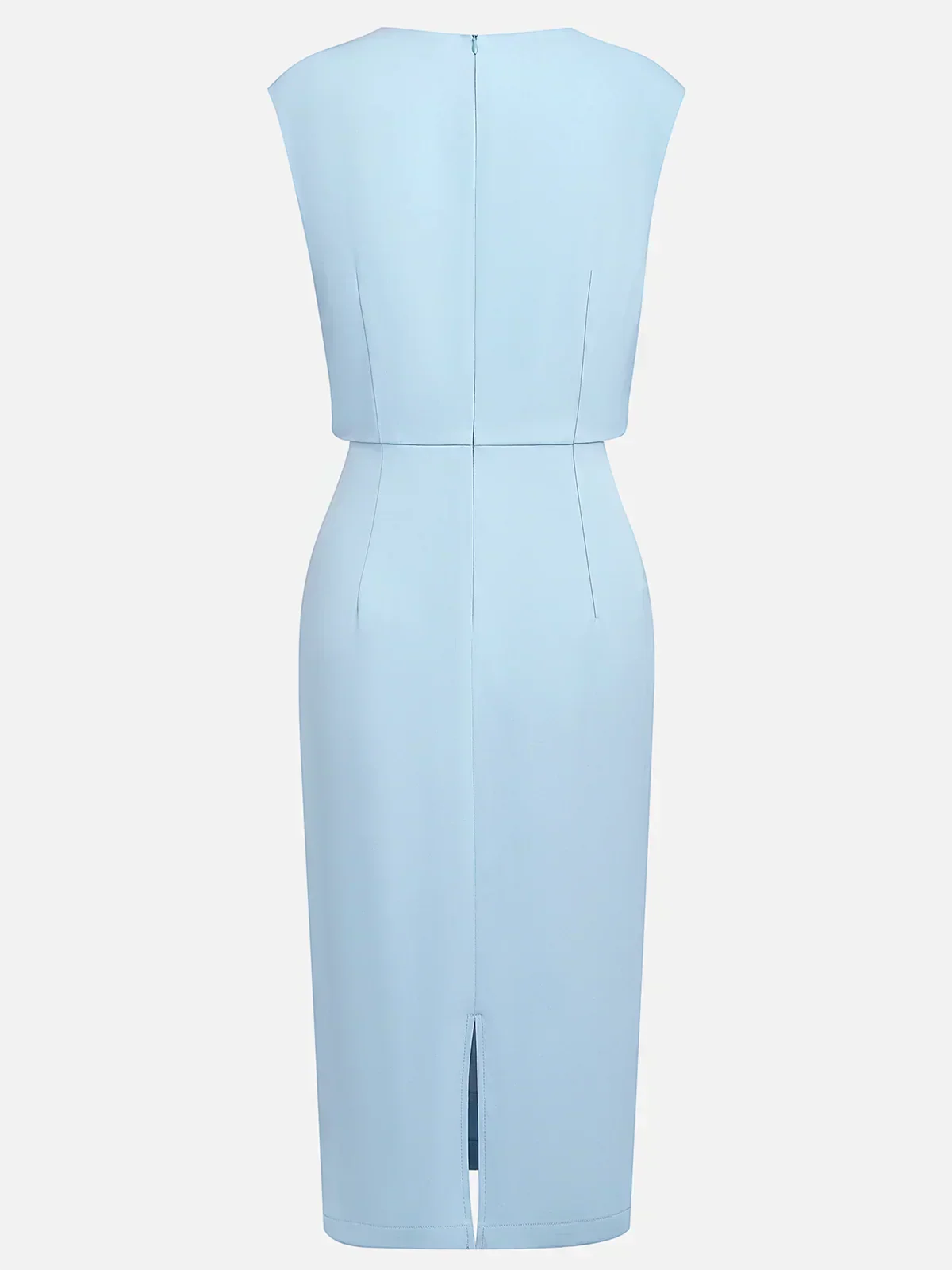 Vestido Midi Mujer de Drapeado Ajuste Moderno