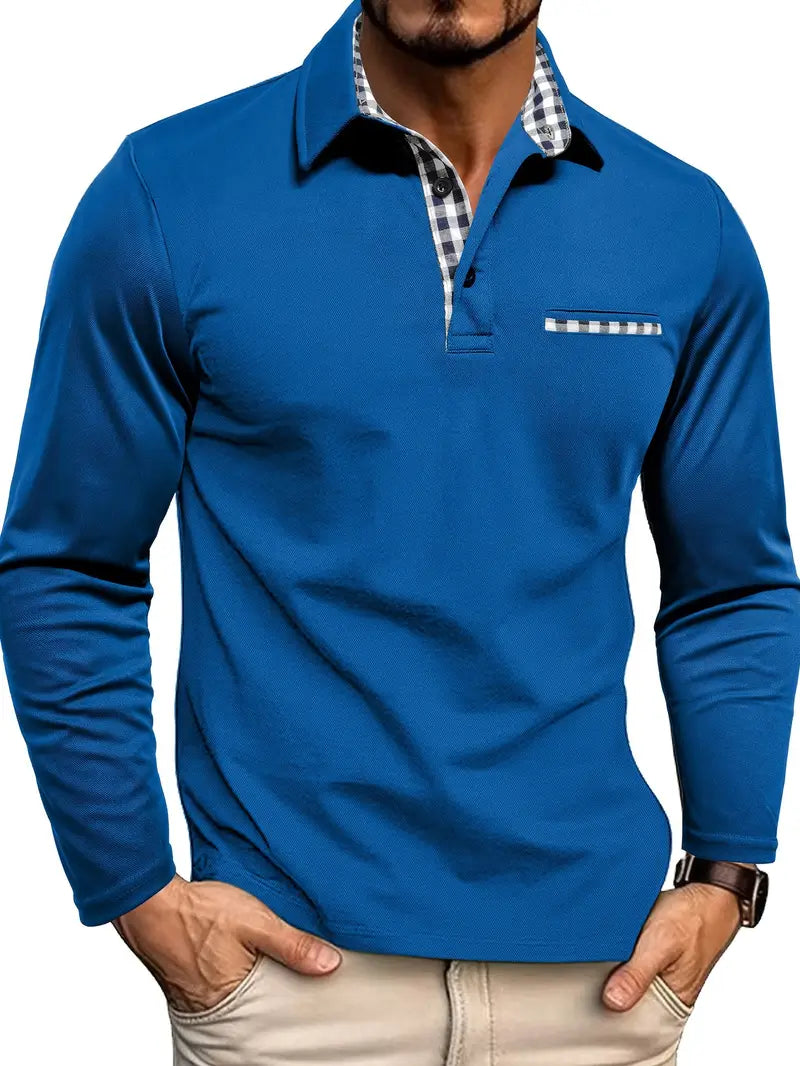 Polo hombre Manga larga Ajuste clásico
