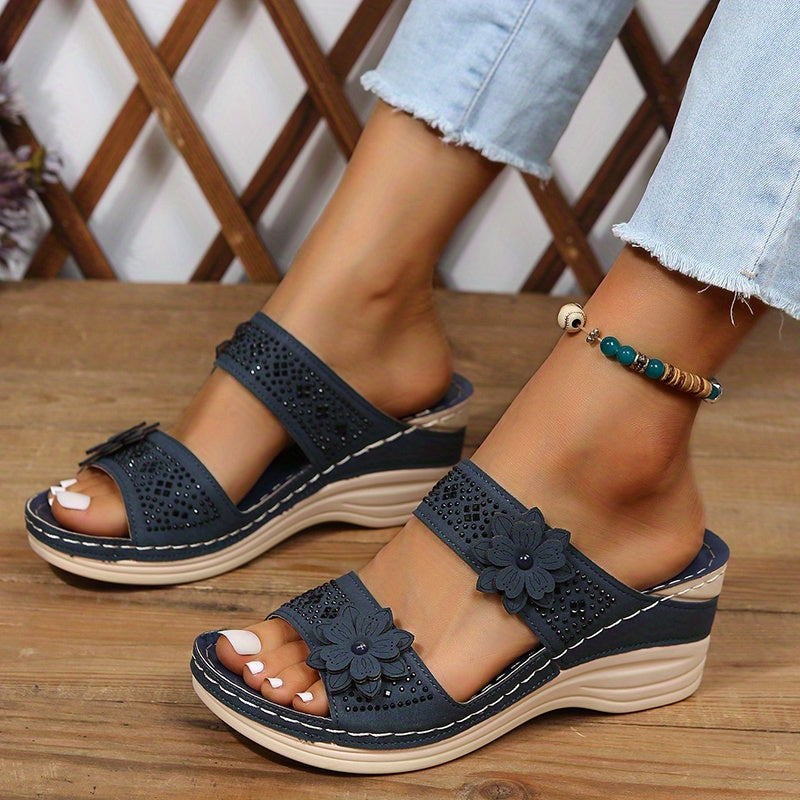 Sandalias Mujer con Cuña Comodas y Elegantes Ajuste Seguro