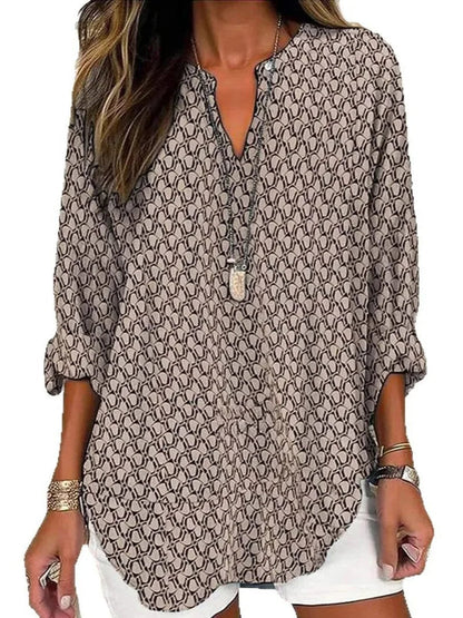 Blusa Mujer Túnica Fluida Manga Larga - Mavetta