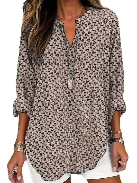 Blusa Mujer Túnica Fluida Manga Larga - Mavetta