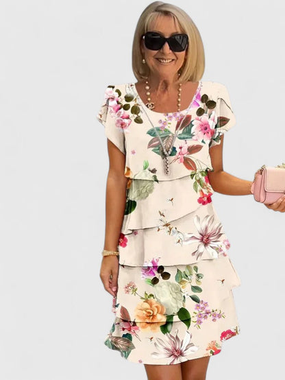 Vestido Mujer Floral con Volantes Diseño Casual