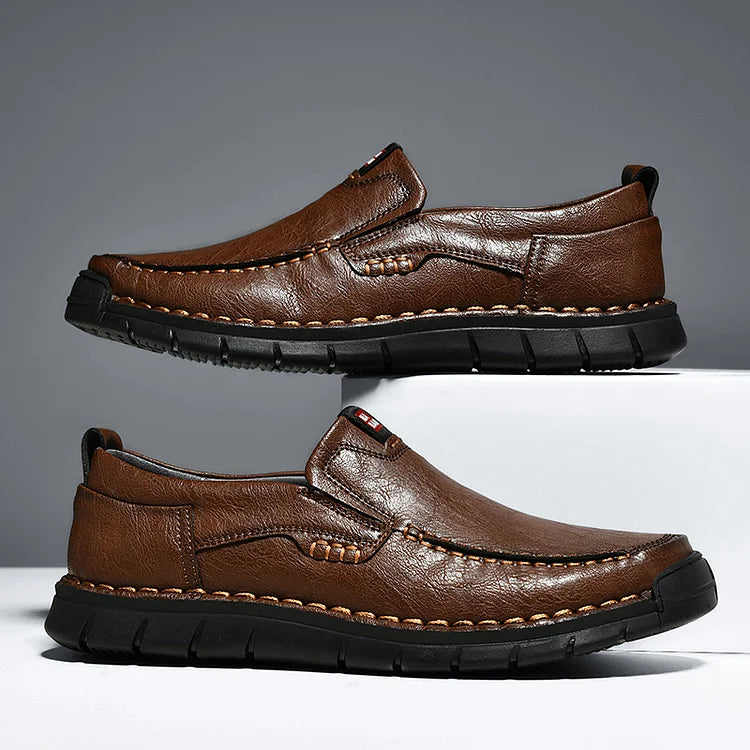 Zapatos Hombre de Cuero Sin Cordones Elegantes y Practicos
