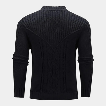 Jersey Hombre de Punto Trenzado Ajuste Clásico