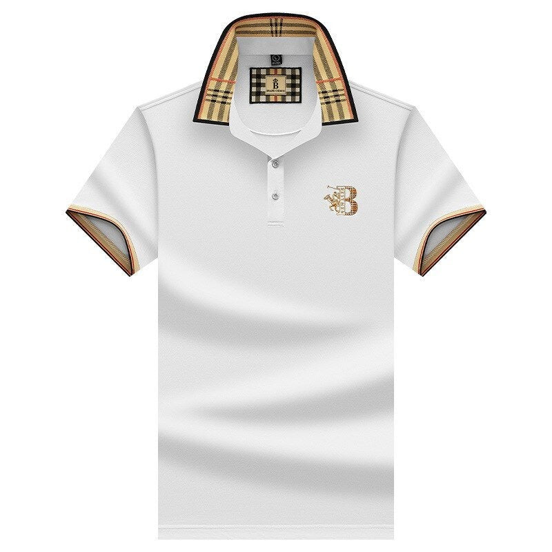 Polo Hombre Algodón Cuello Contraste Estilo Informal