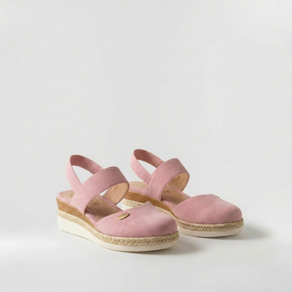 Sandalias Plataforma Mujer de Lino Estilo Alpargata Cuña