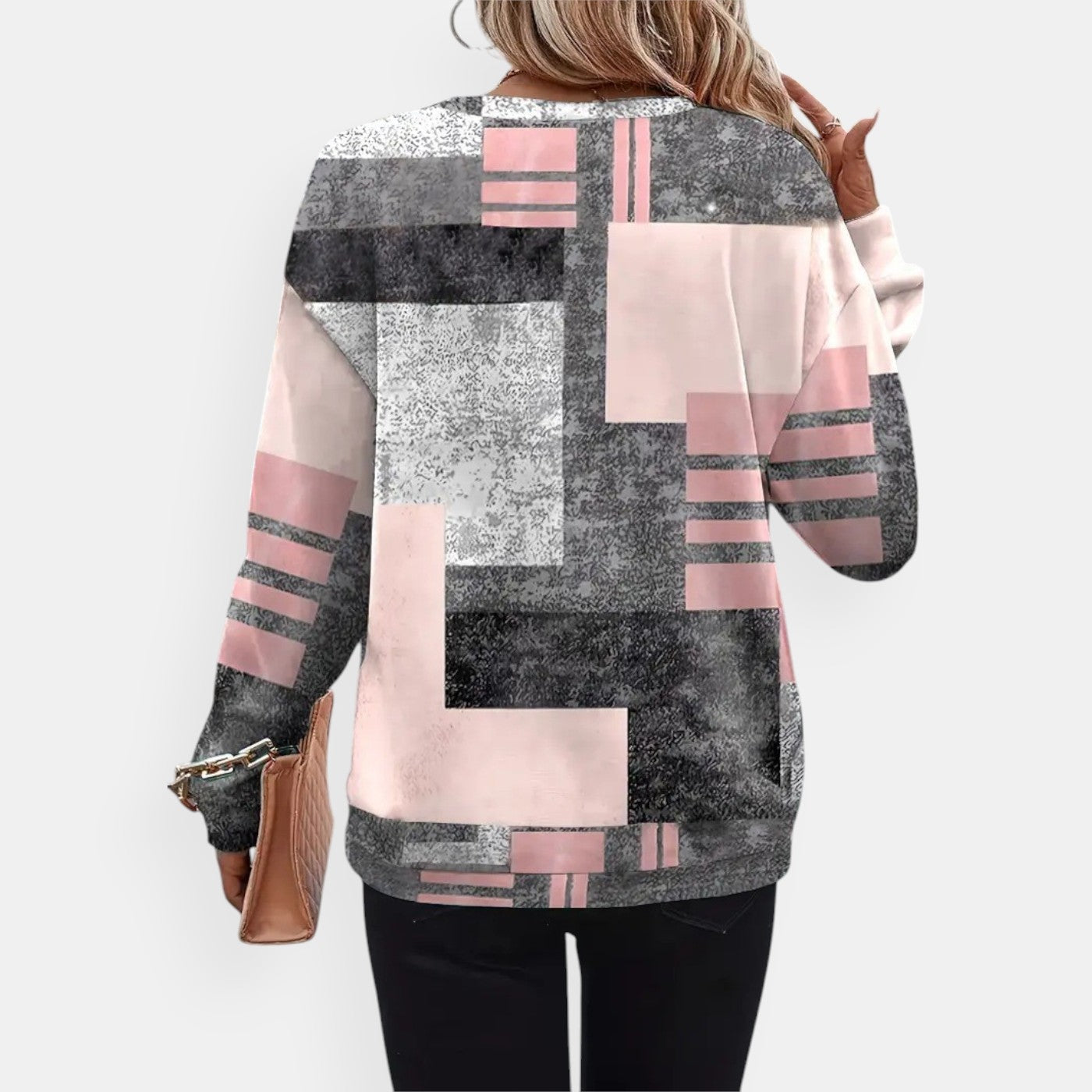 Sudadera Unisex Ligera Media Cremallera Estampado Moderno