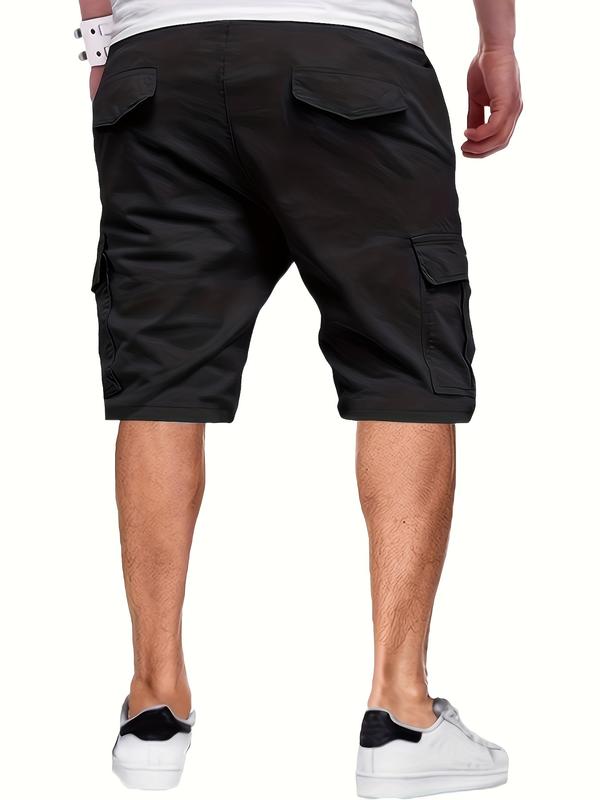 Pantalones cortos cargo hombre Algodón Cintura elástica