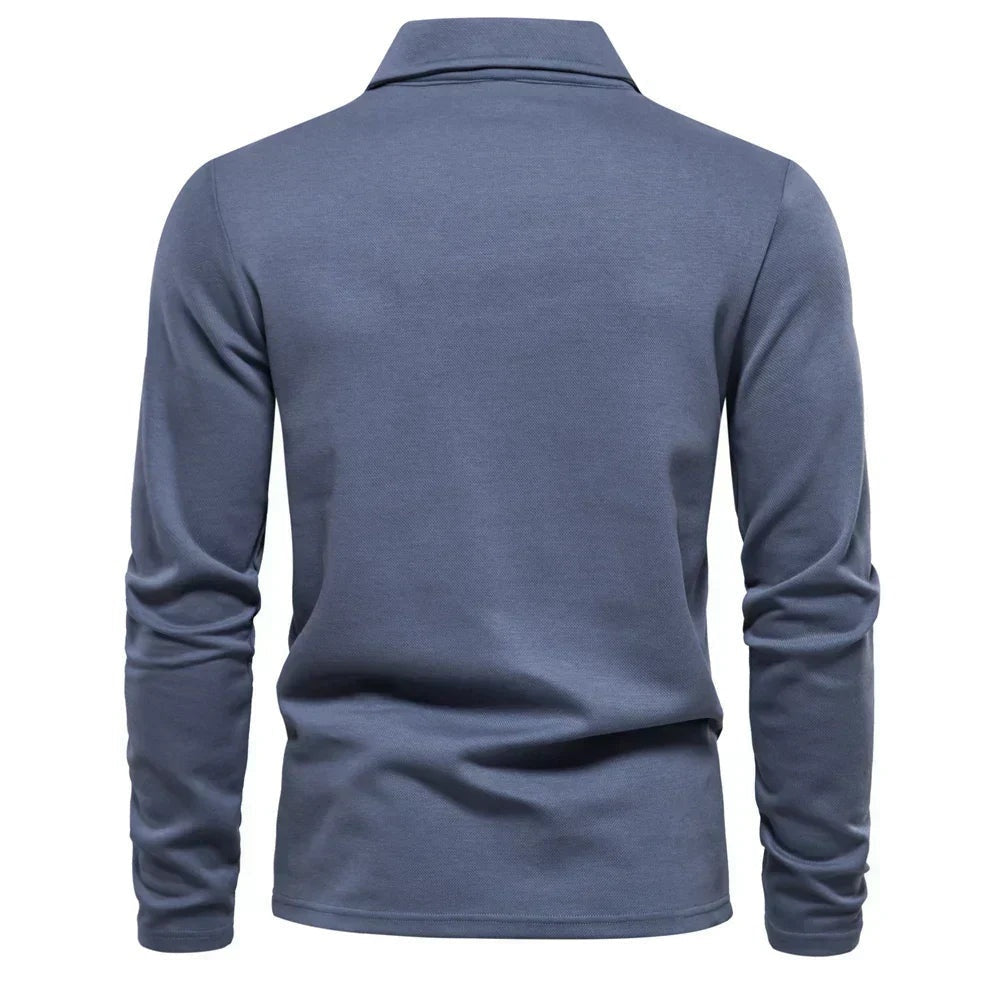 Polo Hombre Manga Larga Cuello Clásico