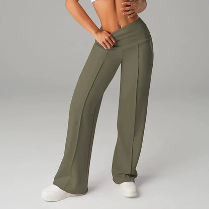 Pantalón recto Mujer de corte amplio