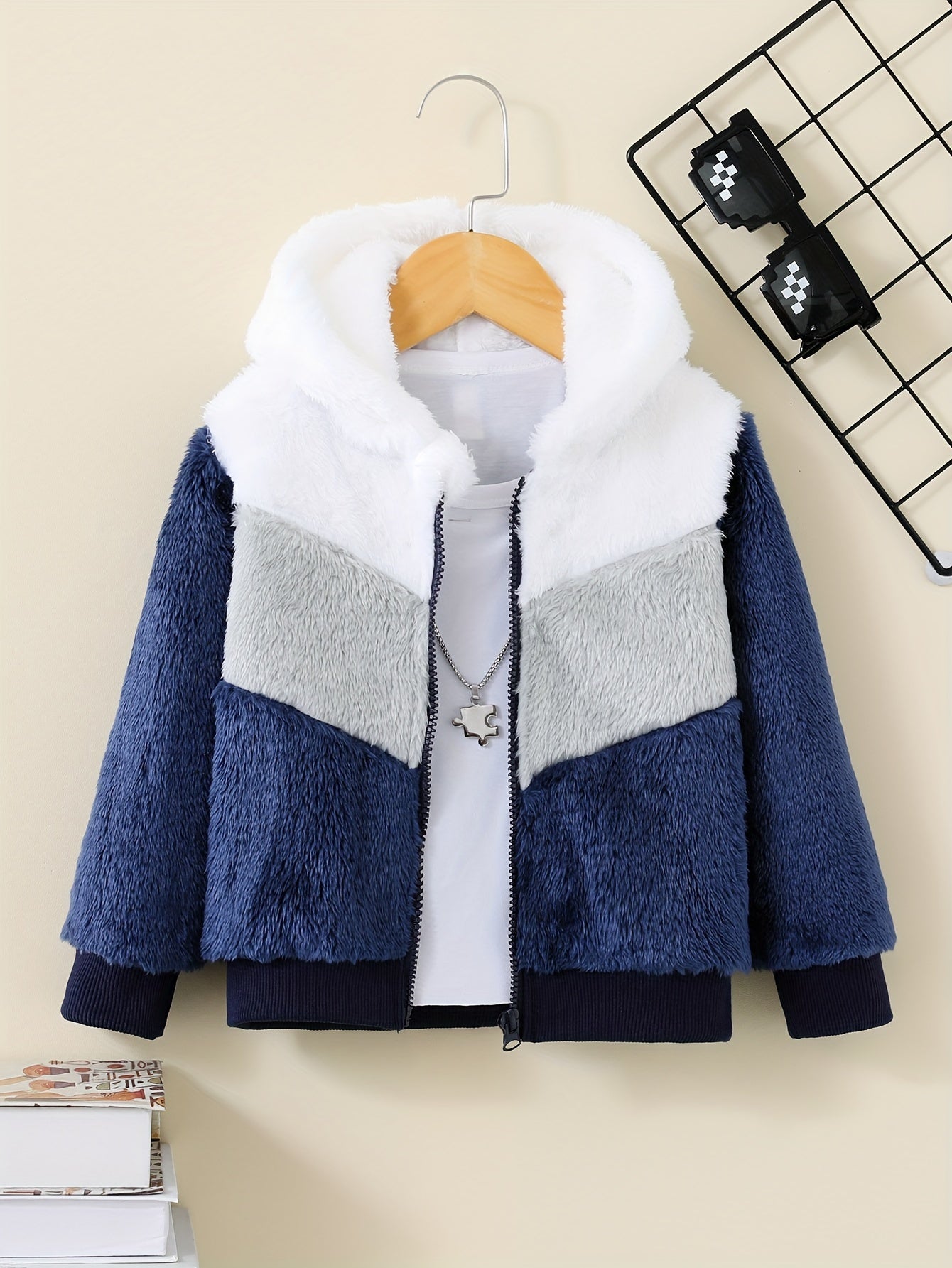 Chaqueta Forro Polar Niño con Capucha y Cremallera