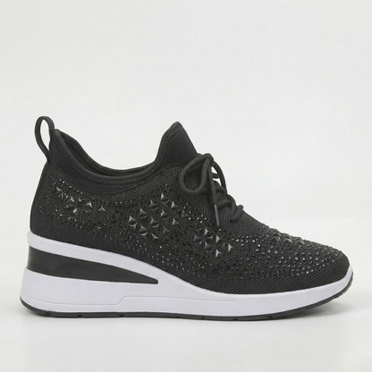 Zapatillas Mujer Deportivas Plataforma Cuña Brillantina